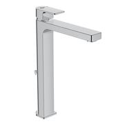 Ideal Standard Mitigeur de lavabo sur pied Edge A7112AA – Chrome, bec haut, garniture de vidage