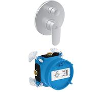 Ideal Standard Ensemble de fixations, composé de Cerafine Nuovo O Robinet de bain et EASY-Box Kit encastré 1 - Argent
