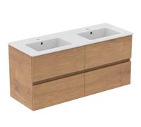 Ideal Standard Eurovit+ - Meuble avec lavabo, 55x120x44 cm, 4 tiroirs, chêne naturel R0577Y8