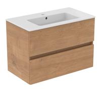 Ideal Standard Meuble avec lavabo Eurovit+ R0574Y8 55×80×44 cm 2 tiroirs chêne naturel