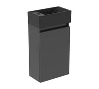 Ideal Standard Eurovit Plus meuble lave-mains paquet R0579TI Gris laqué brillant, 37x21x67cm, trou pour robinetterie à gauche