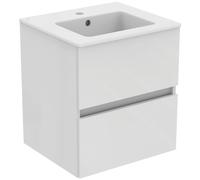 Ideal Standard Eurovit+ paquet de lavabos, 510x450x565mm, 2 tiroirs, R0571WG, Couleur: Laqué blanc brillant
