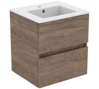 Ideal Standard – Meuble avec lavabo Eurovit R0571Y9 55x50x44 cm 2 tiroirs Noyer