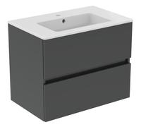 Ideal Standard Eurovit+ paquet de lavabos, 710x450x565mm, 2 coulissants, R0573TI, Couleur: gris brillant laqué
