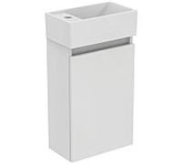 Ideal Standard Eurovit Plus meuble lave-mains paquet R0570WG laqué blanc brillant, 37x21x67cm, trou pour robinetterie à gauche