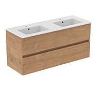 Ideal Standard Eurovit+ paquet double lavabo, 1215x455x565mm, 2 coulisses, R0576Y8, Couleur: Chêne Hamilton