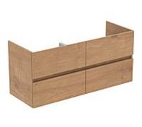 Ideal Standard Eurovit Plus pack meuble lavabo R0577Y8 Chêne Hamilton, 121,5x45,5x56,5cm, trou de robinetterie 2000 chacun