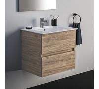 Ideal Standard Eurovit Plus pack meuble lavabo R0572Y9 noyer flammé, 61x45x56,5cm, trou pour robinetterie 2000