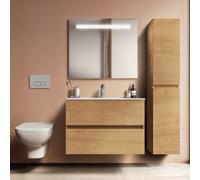 Ideal Standard Meuble avec lavabo Eurovit+ R0574Y8 55×80×44 cm 2 tiroirs chêne naturel