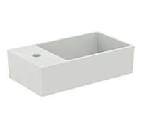 Ideal Standard Extra lave-mains T373301 45x25x15cm, banc de robinetterie gauche, avec trop-plein, trou robinetterie 2000 , blanc