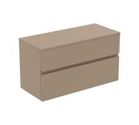 Ideal Standard Finesse - Meuble pour lavabo, 100x44x56 cm, 2 tiroirs, Matt Greige E3424UP