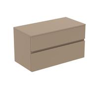 Ideal Standard Finesse - Meuble pour lavabo, 100x51x56 cm, 2 tiroirs, Matt Greige E3435UP