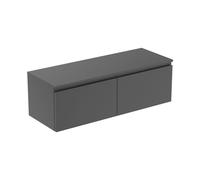 Ideal Standard Finesse - Meuble pour lavabo, 120x44x39 cm, 2 tiroirs, anthracite mat E3425Y2