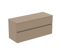 Ideal Standard Finesse - Meuble pour lavabo, 120x44x56 cm, 2 tiroirs, Matt Greige E3421UP