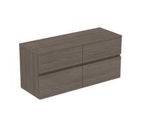 Ideal Standard Finesse - Meuble pour lavabo, 120x44x56 cm, 4 tiroirs, Dark Elm E3426UR