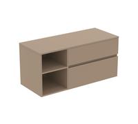 Ideal Standard Finesse - Meuble pour lavabo, 120x51x56 cm, 2 tiroirs, Matt Greige E3438UP