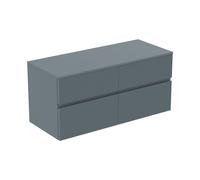 Ideal Standard Finesse - Meuble pour lavabo, 120x51x56 cm, 4 tiroirs, Ribbed Matt ashblue E3437UQ