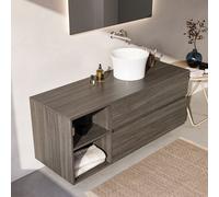 Ideal Standard Finesse - Meuble pour lavabo, 140x51x56 cm, 2 tiroirs, Dark Elm E3439UR