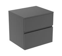 Ideal Standard Finesse - Meuble pour lavabo, 60x51x56 cm, 2 tiroirs, anthracite mat E3433Y2