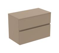 Ideal Standard Finesse Meuble avec plan de toilette l: 80,2 H: 55,8 P: 44 cm, 2 tiroirs, E3423UP,
