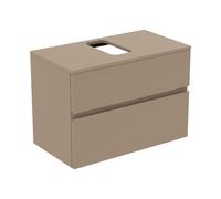 Ideal Standard Finesse Meuble avec plan de toilette l: 80,2 H: 55,8 P: 44 cm, 2 tiroirs, E3477UP,