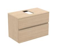 Ideal Standard Finesse Meuble avec plan de toilette l: 80,2 H: 55,8 P: 44 cm, 2 tiroirs, E3477US,