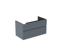 Ideal Standard Finesse - Meuble pour lavabo, 100x51x55 cm, 2 tiroirs, Ribbed Matt ashblue E3445UQ