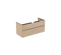Ideal Standard Finesse - Meuble pour lavabo, 120x51x55 cm, 2 tiroirs, chêne blanc E3448US