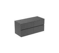 Ideal Standard Finesse - Meuble pour lavabo, 120x51x56 cm, 4 tiroirs, anthracite mat E3437Y2