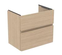 Ideal Standard Finesse - Meuble pour lavabo, 60x38x55 cm, 2 tiroirs, chêne blanc E3379US