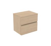 Ideal Standard Finesse - Meuble pour lavabo, 60x44x56 cm, 2 tiroirs, chêne blanc E3422US