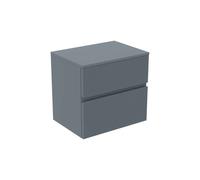 Ideal Standard Finesse - Meuble pour lavabo, 60x44x56 cm, 2 tiroirs, Ribbed Matt ashblue E3422UQ