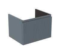 Ideal Standard Finesse - Meuble pour lavabo, 53x41x37 cm, 1 tiroir, Ribbed Matt ashblue E3408UQ