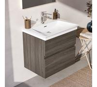 Ideal Standard Finesse - Meuble pour lavabo, 60x44x55 cm, 2 tiroirs, Dark Elm E3386UR