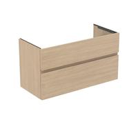 Ideal Standard Finesse - Meuble pour lavabo, 100x44x55 cm, 2 tiroirs, chêne blanc E3388US