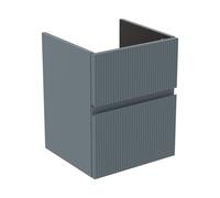 Ideal Standard Finesse - Meuble pour lavabo, 43x40x54 cm, 2 tiroirs, Ribbed Matt ashblue E3405UQ