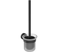 Ideal Standard IOM - Brosse WC avec support, noir / verre satiné A9119XG