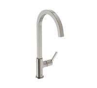 Ideal Standard Robinet de cuisine Gusto BD411GN tempête d'argent, avec bec haut carré