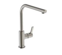 Ideal Standard Robinet de cuisine Gusto BD418GN Bec tubulaire pivotant acier Tempête d'argent