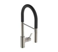 Ideal Standard Gusto - Mitigeur d’évier avec bras flexible et douchette, acier/noir BD417GN