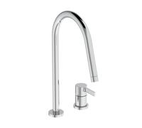 Ideal Standard - Mitigeur d'évier Gusto BD422AA - 2 trous, bec haut pivotant 360°, chromé
