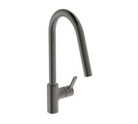 Ideal Standard Gusto robinet de cuisine BD414A5 gris magnétique, avec bec haut et douchette extractible