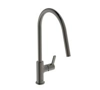 Ideal Standard – Mitigeur d'évier Gusto BD408A5, bec pivotant 360° FirmaFlow, gris magnétique