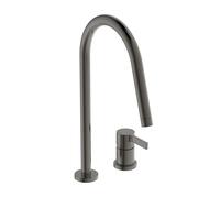 Ideal Standard Gusto - Mitigeur d'évier, installation à 2 trous, gris magnétique BD422A5