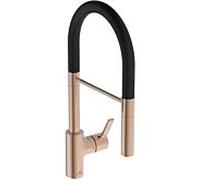Ideal Standard Gusto - Mitigeur d'évier avec bras flexible et douchette, Sunset Rose/noir BD417J4