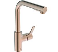 Ideal Standard Gusto - Mitigeur d'évier avec douchette extractible, Sunset Rose BD420J4