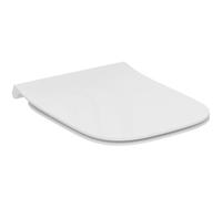 Ideal Standard i.life A abattant WC, Softclose, design fin - Blanc (Alpin) | Abattant WC avec mécanisme de fermeture en douceur (Softclose) et charnières robustes en acier inoxydable, T481301