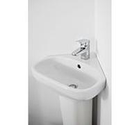 Ideal Standard i.life A lavabo d'angle T4516MA 45x41x15cm, avec trou pour robinetterie et trop-plein, blanc Ideal Plus