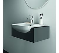 Ideal Standard i.life A lavabo semi-encastré T451701 50x44x15cm, avec trou pour robinetterie et trop-plein, blanc