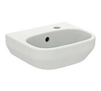 Ideal Standard i.life A Lave-mains 350mm, 1 trou de robinetterie à droite, avec trop-plein, T466901, Couleur: Blanc